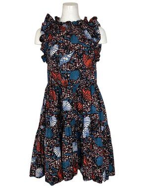 Ulla Johnson Tamsin Dress 6 Azul Cotton Ruffles